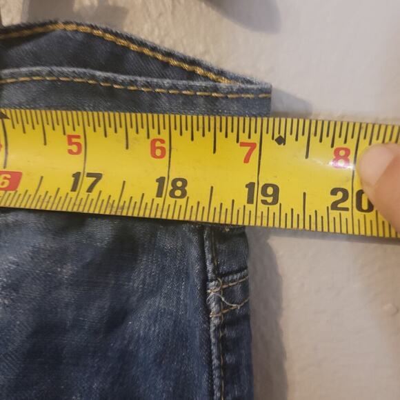 Levis Mens 514 Straight Fit Jeans Size 38X30 Blue Denim Medium Wash Whiskered - Picture 6 of 10